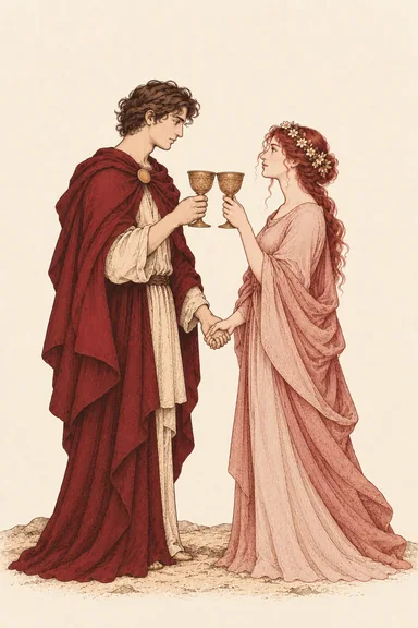 컵 2 Two of Cups 타로 카드