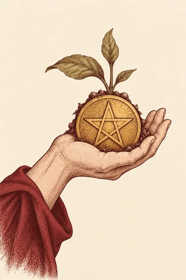 펜타클 에이스 Ace of Pentacles 타로 카드