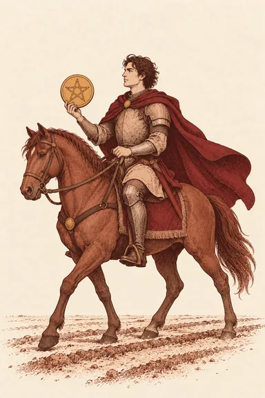 펜타클 기사 Knight of Pentacles 타로 카드