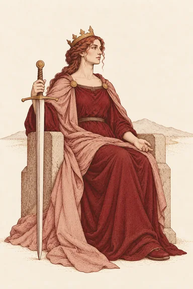 소드 여왕 Queen of Swords 타로 카드